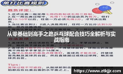 从零基础到高手之路乒乓球配合技巧全解析与实战指南